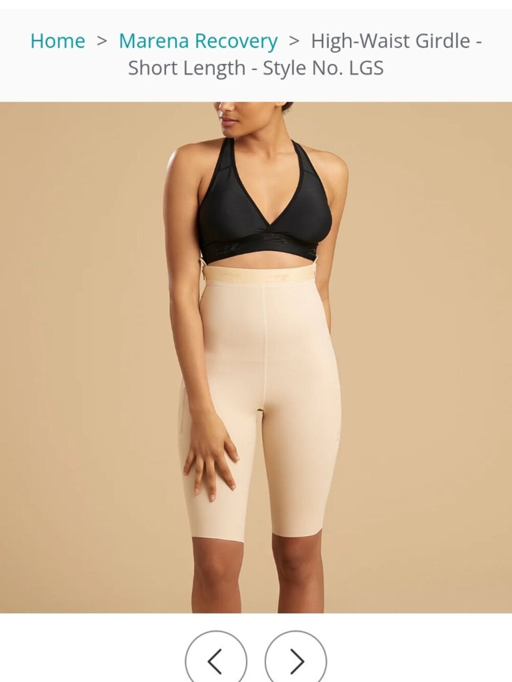 Marena compression garment FAJA mid rise BLACK